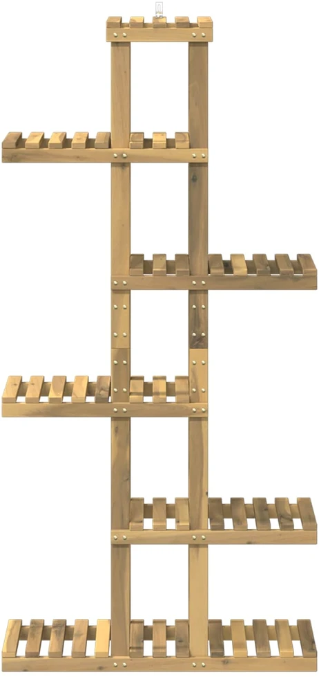 Augalų stovas Balta 68 x 23,5 x 140 cm Kietos akacijos mediena