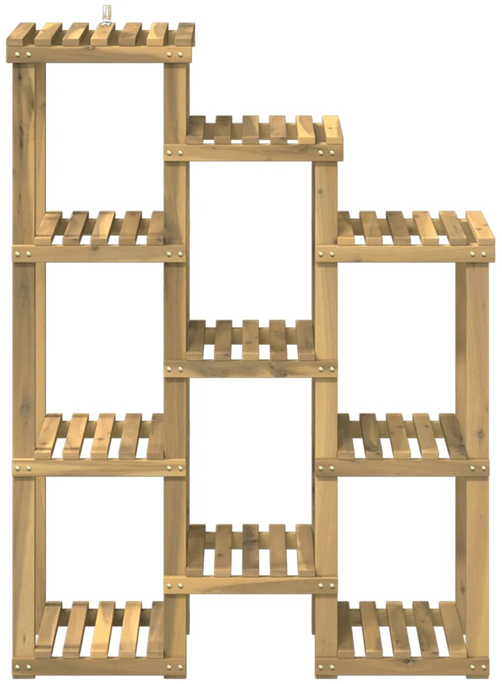Augalų stovas Balta 85 x 30 x 114,5 cm Kietos akacijos mediena