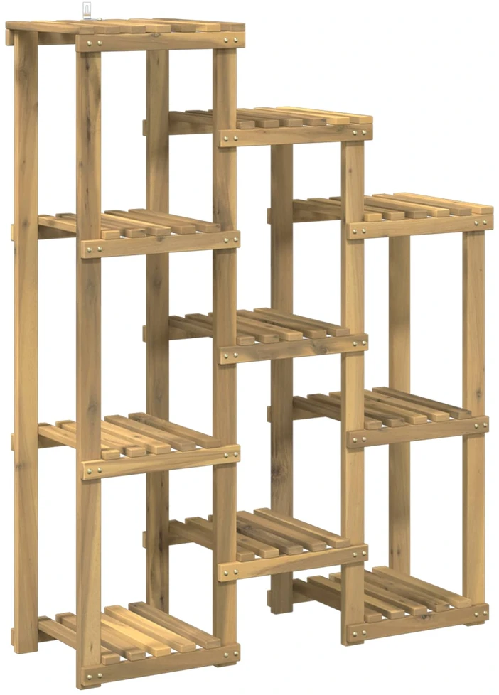 Augalų stovas Balta 85 x 30 x 114,5 cm Kietos akacijos mediena