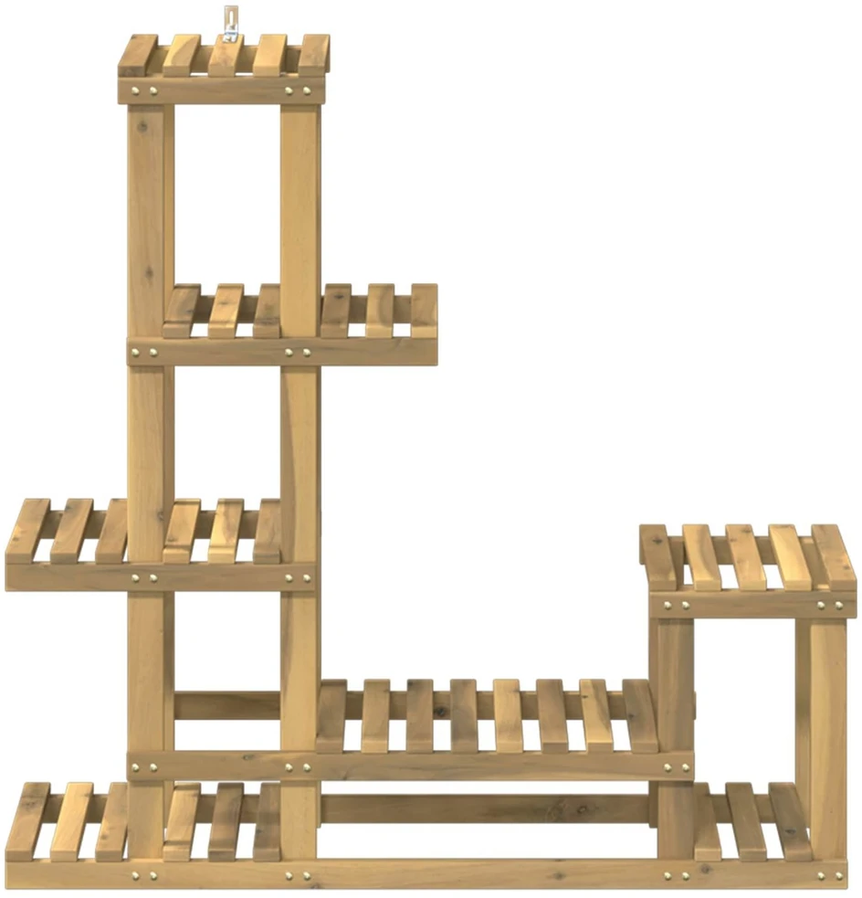 Augalų stovas Balta 93,5 x 25 x 91,5 cm Kietos akacijos mediena
