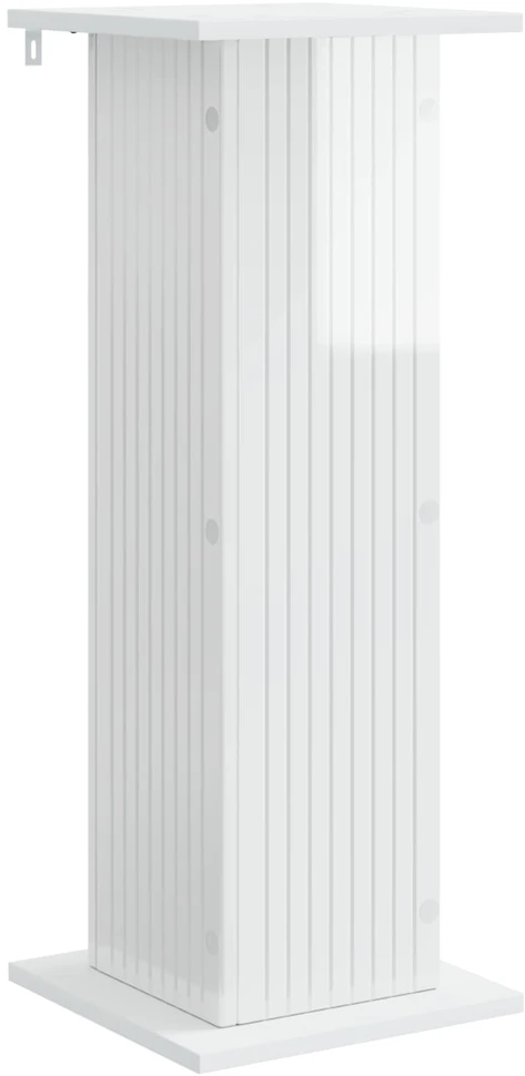 Augalų stovas Itin blizgi balta 30,5 x 30 x 80,5 cm