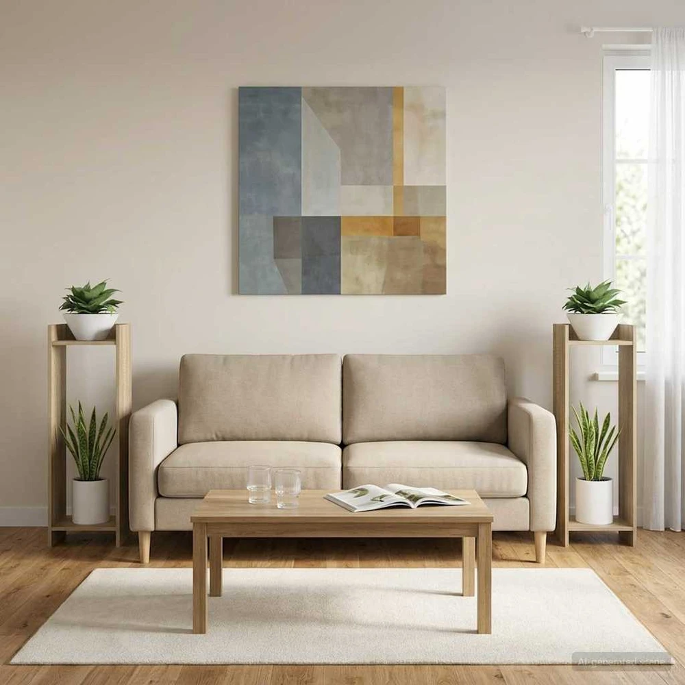 Augalų stovas 2 vnt. Sonoma ąžuolas 30 x 30 x 100 cm