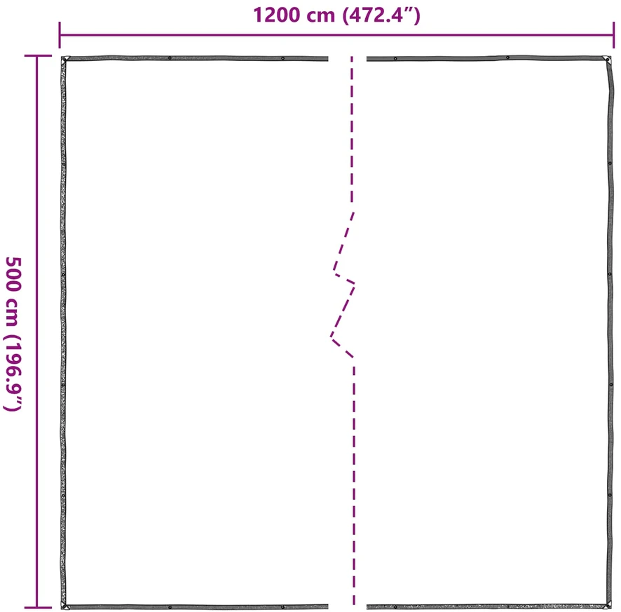 Augalų uždangalas Skaidrus 5 x 12 m PE