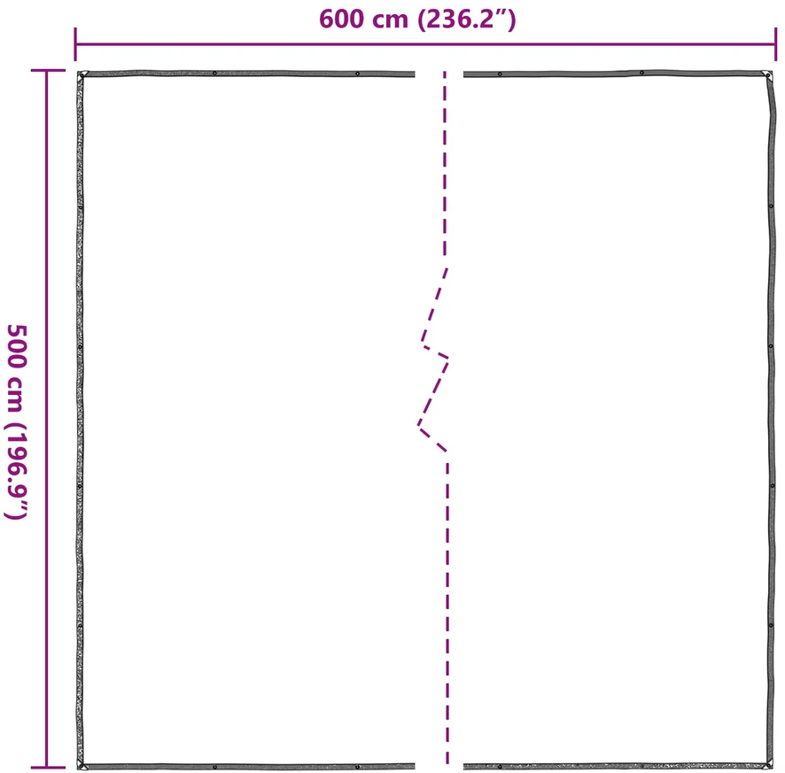 Augalų uždangalas 5 x 6 m PE Pusiau skaidri