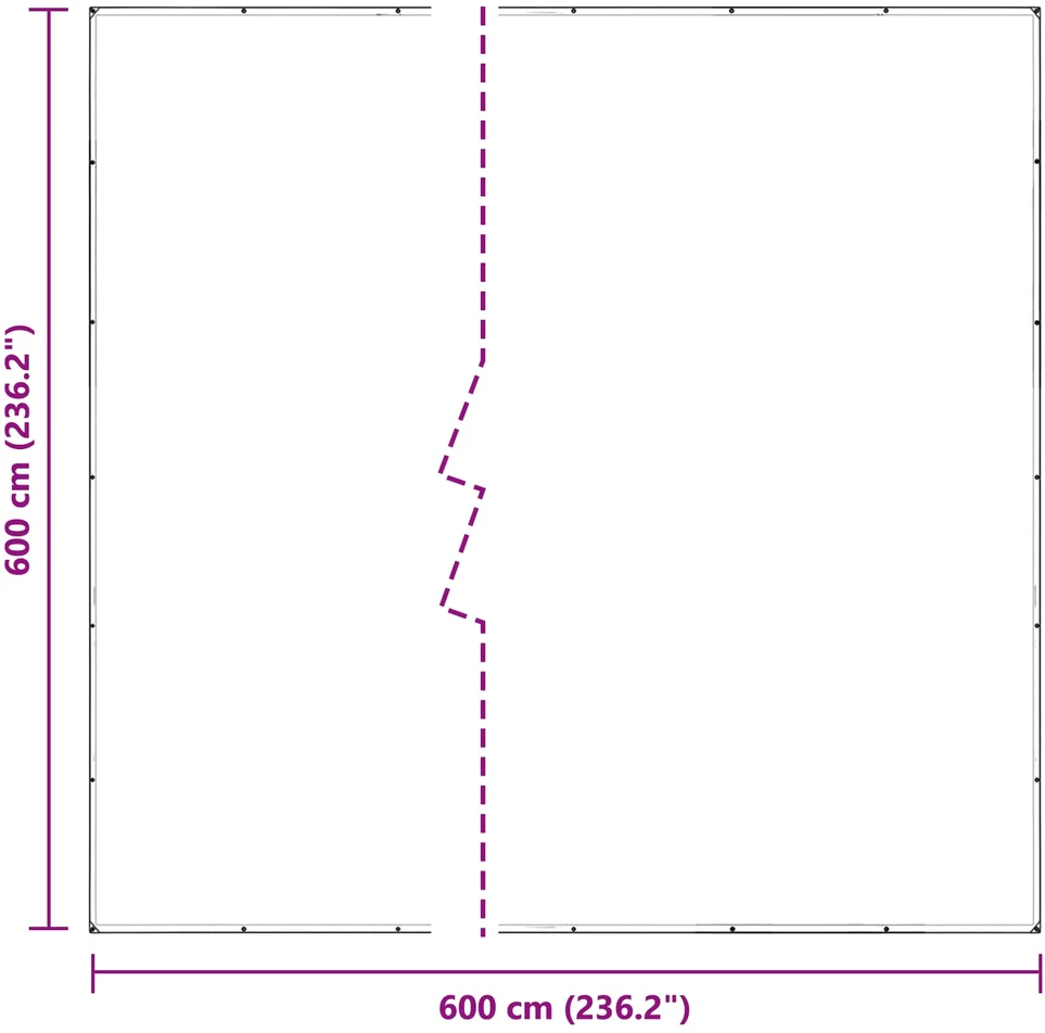 Augalų uždangalas Skaidrus 6 x 6 m PVC