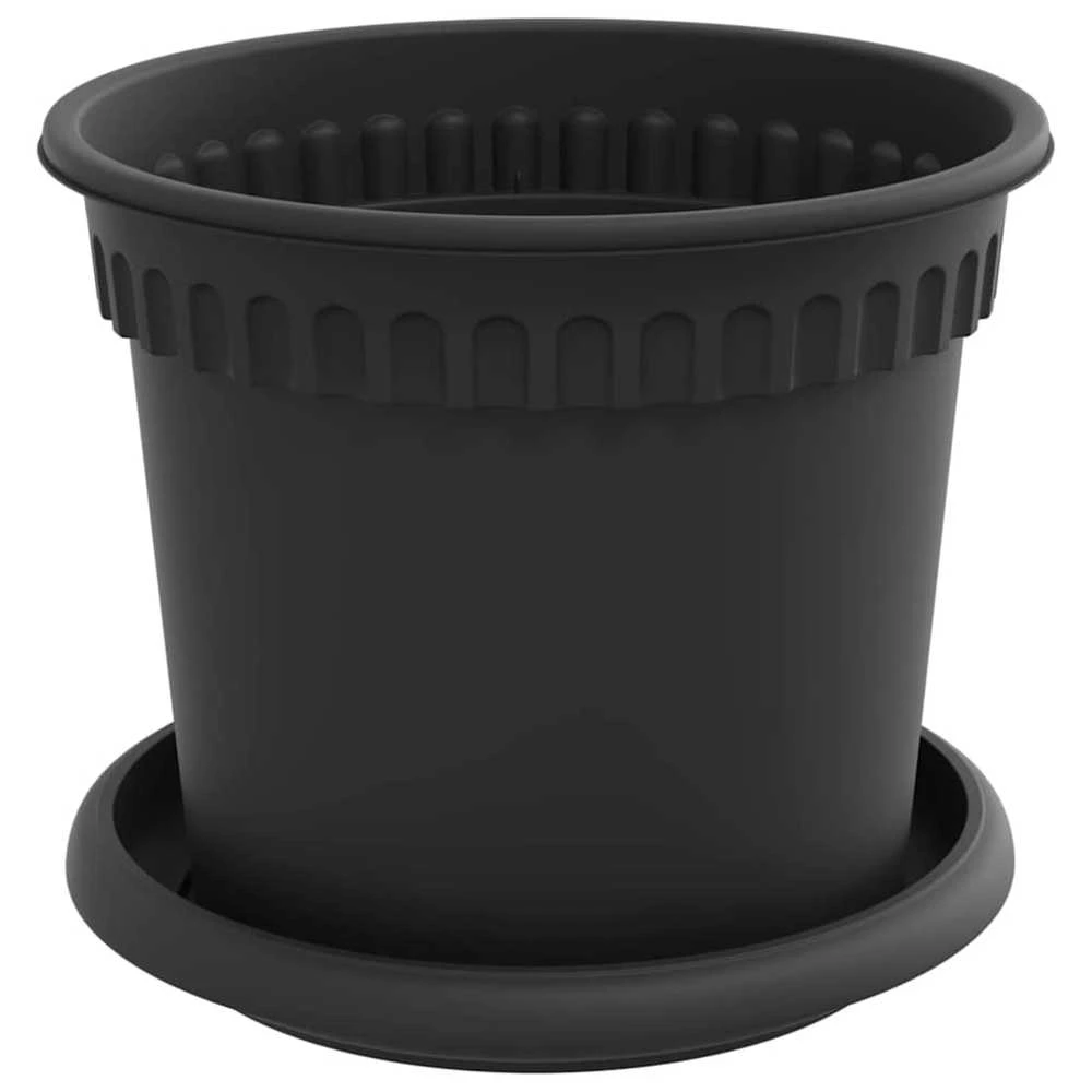 Lova Augalų vazonai 24 vnt. Juoda Plastmasė
