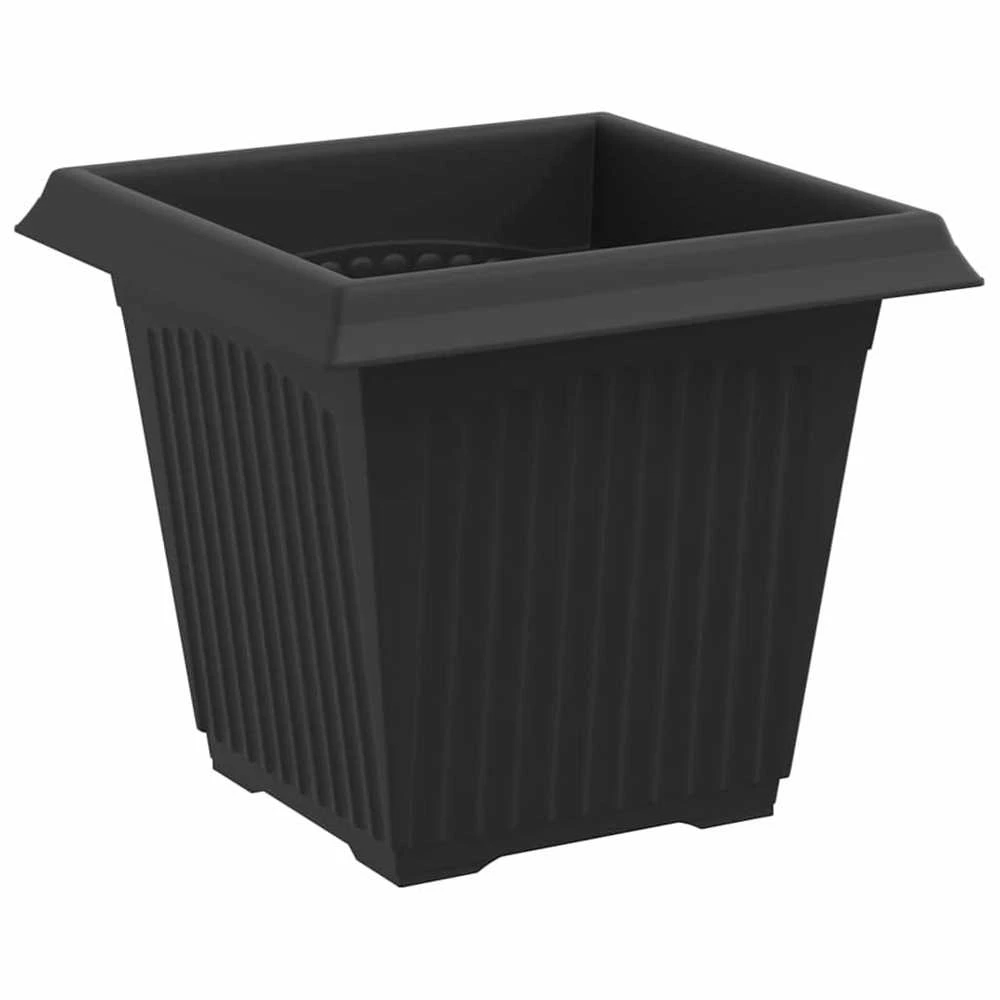Augalų vazonai 24 vnt. Juoda Plastmasė