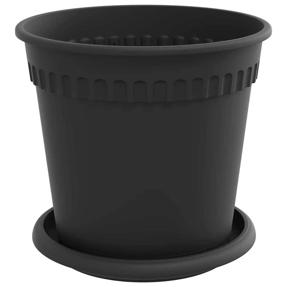 Lova Augalų vazonai 24 vnt. Juoda Plastmasė
