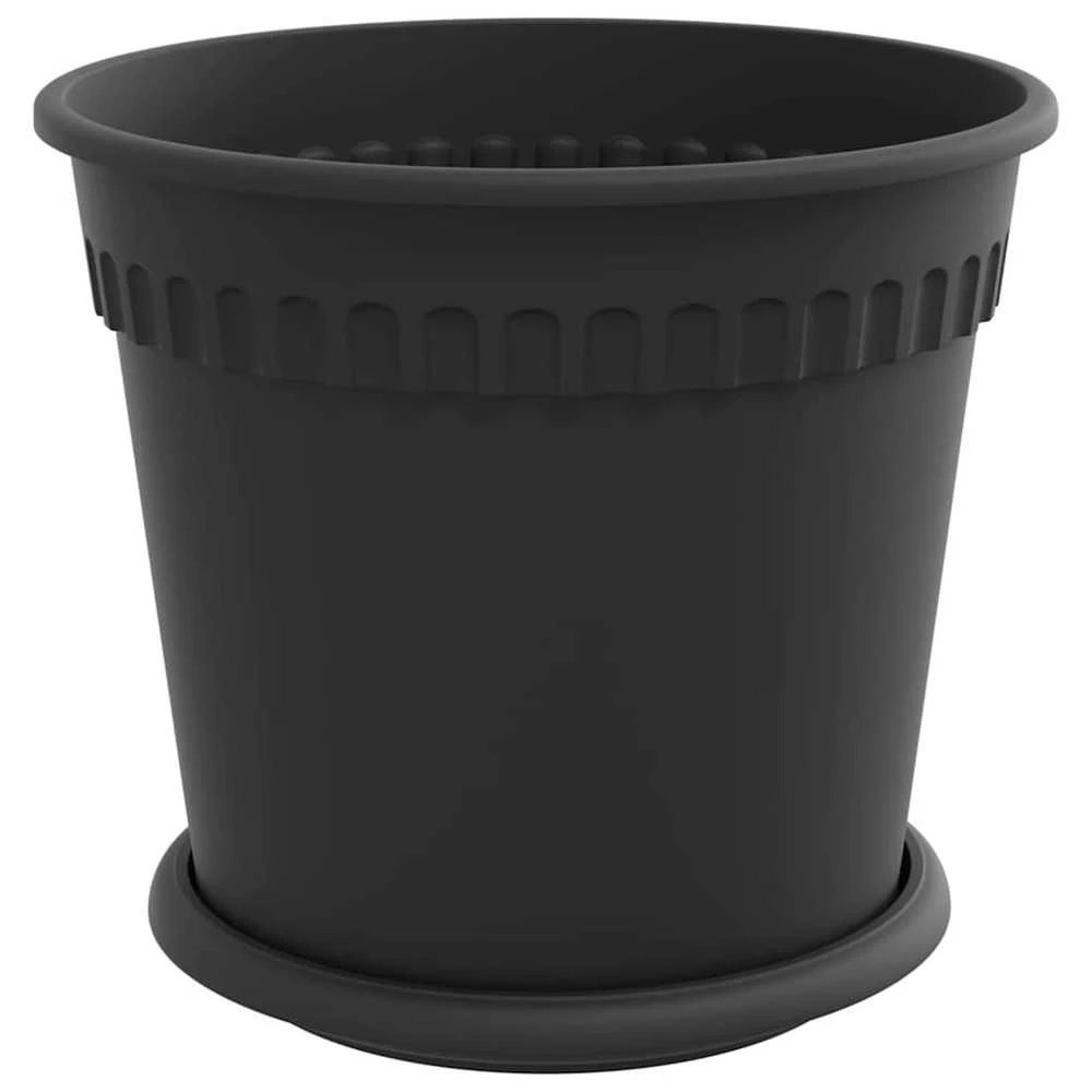 Lova Augalų vazonai 24 vnt. Juoda Plastmasė