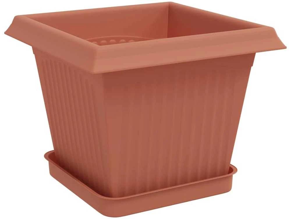 Augalų vazonai 24 vnt. Raudona plyta Plastmasė