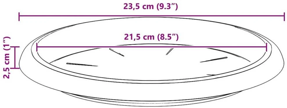 Augalų vazonai 24 vnt. Raudona plyta Ø 34 x 28 cm Plastmasė