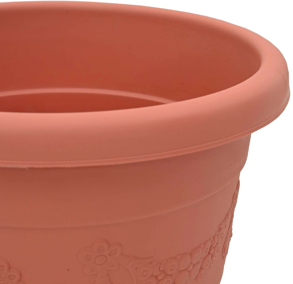 Augalų vazonai 24 vnt. Raudona plyta Ø 22 x 18 cm Plastmasė