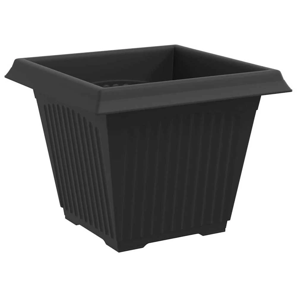 Augalų vazonai 6 vnt. Juoda Plastmasė