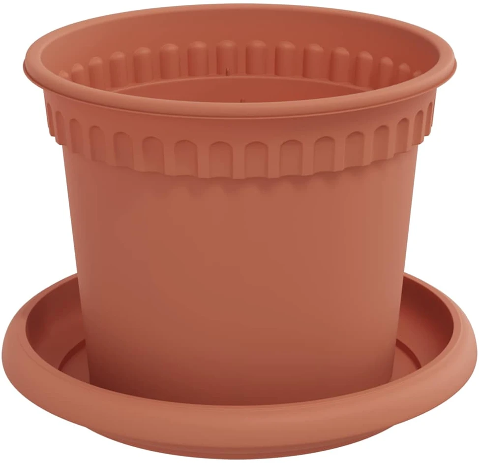 Augalų vazonai 6 vnt. Raudona plyta Plastmasė