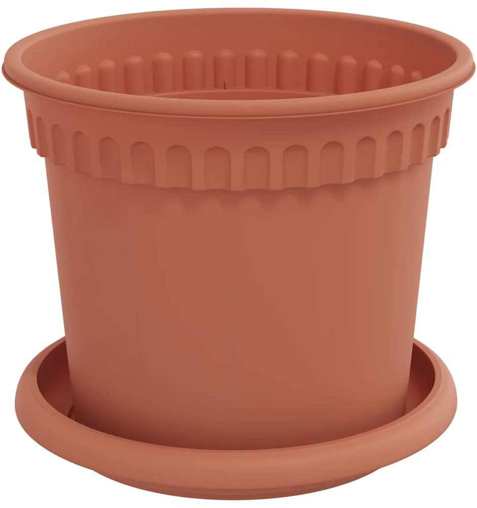 Augalų vazonai 6 vnt. Raudona plyta Plastmasė