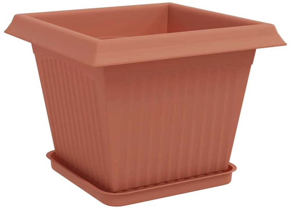 Augalų vazonai 6 vnt. Raudona plyta Plastmasė