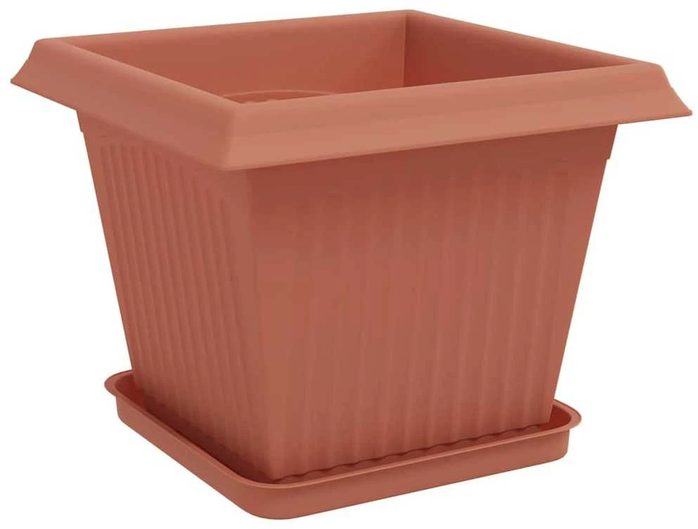 Augalų vazonai 6 vnt. Raudona plyta Plastmasė
