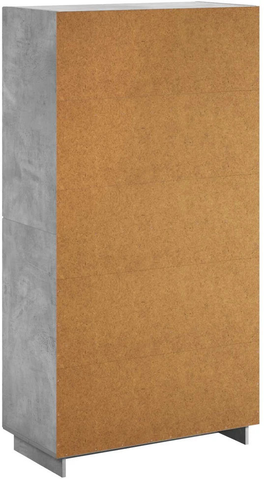 Aukšta komoda Betono pilka 79 x 41 x 151 cm Apdirbta mediena