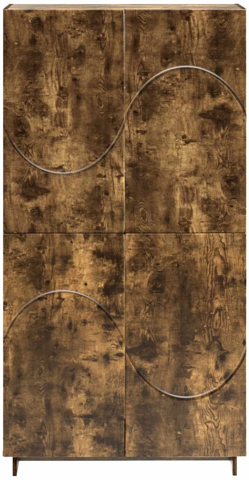 Aukšta komoda Dūminio ąžuolo 79 x 41 x 151 cm Apdirbta mediena