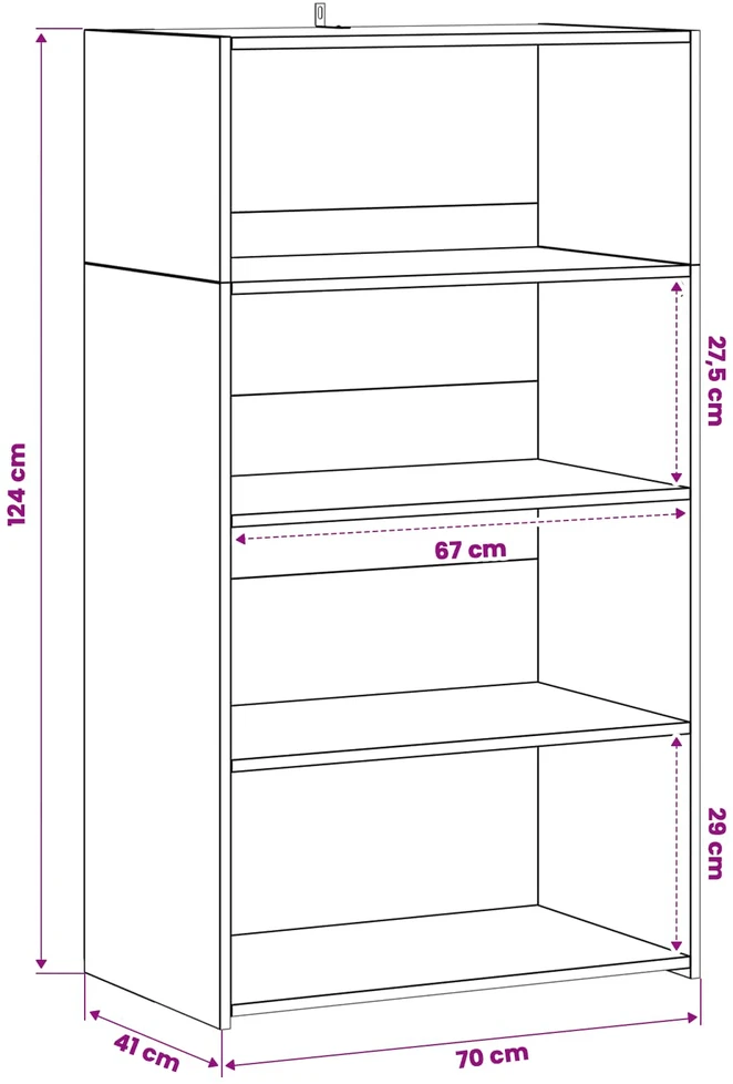 Aukšta komoda Juodojo ąžuolo 70 x 41 x 124 cm Apdirbta mediena