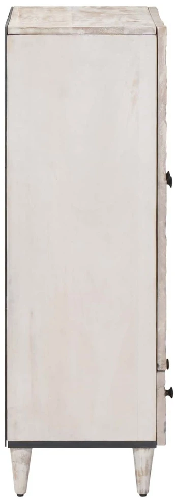 Aukšta lenta Balta 60 x 33,5 x 100 cm Kietas mango medis