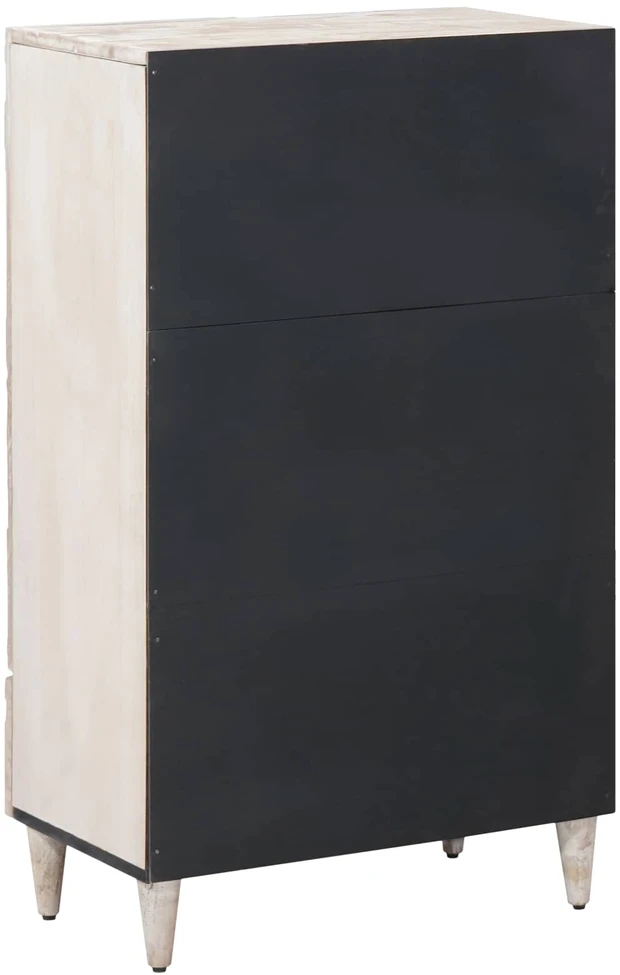 Aukšta lenta Balta 60 x 33,5 x 100 cm Kietas mango medis