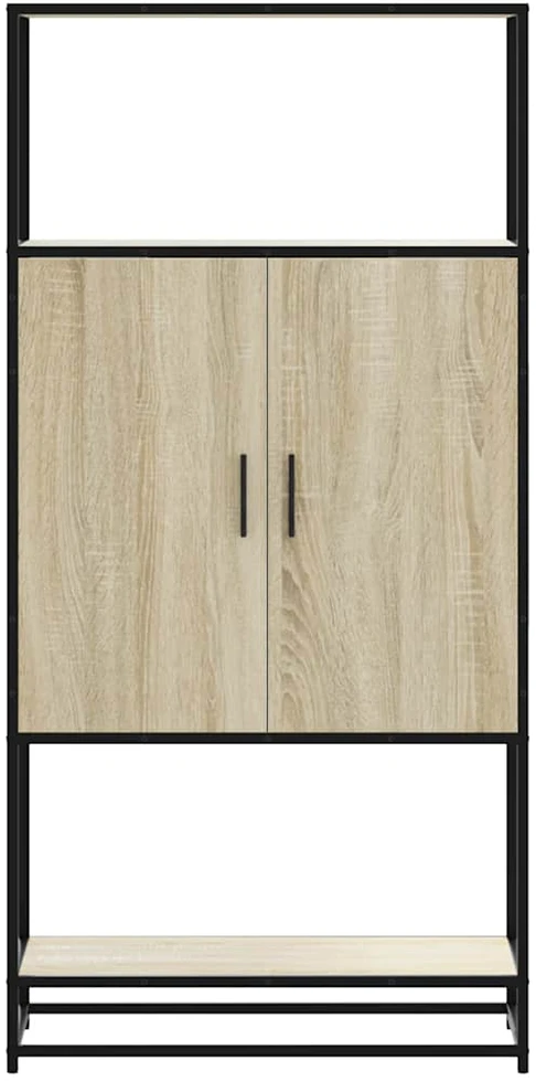 aukšta lenta Sonoma ąžuolas 68x35x139 cm Mediena ir metalas