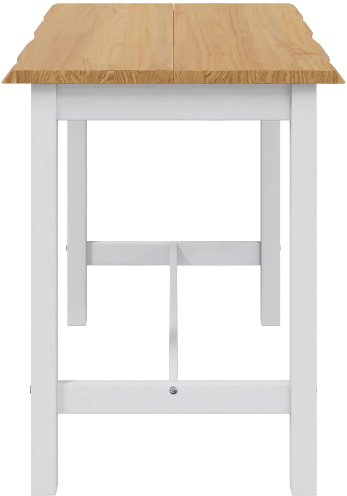 VidaXL Aukštas baro stalas EKAI Balta 112 x 70 x 91 cm