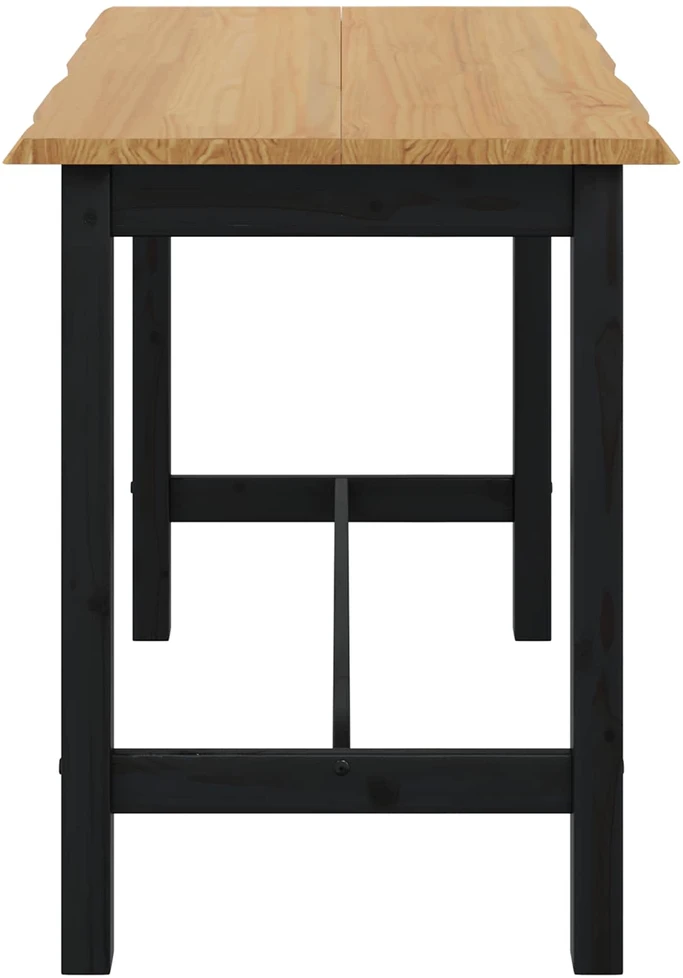 VidaXL Aukštas baro stalas EKAI Juoda 112 x 70 x 91 cm
