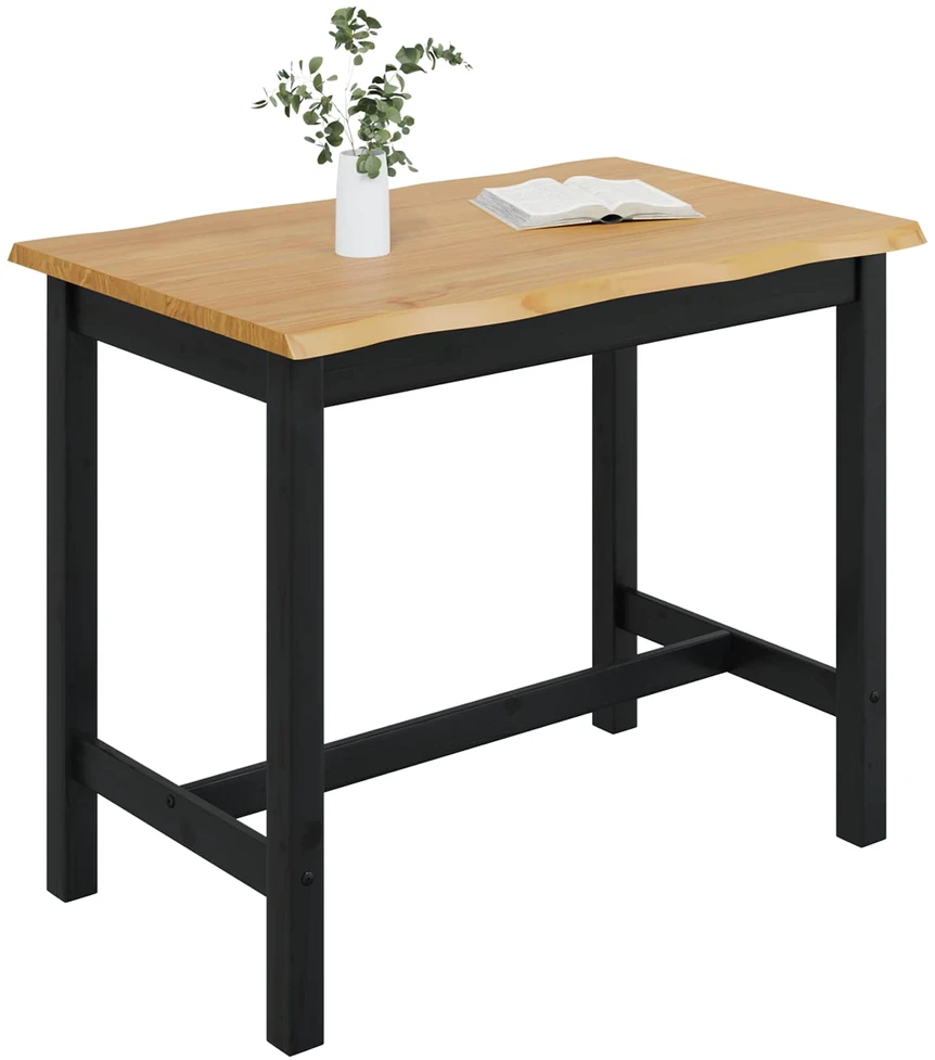 VidaXL Aukštas baro stalas EKAI Juoda 112 x 70 x 91 cm