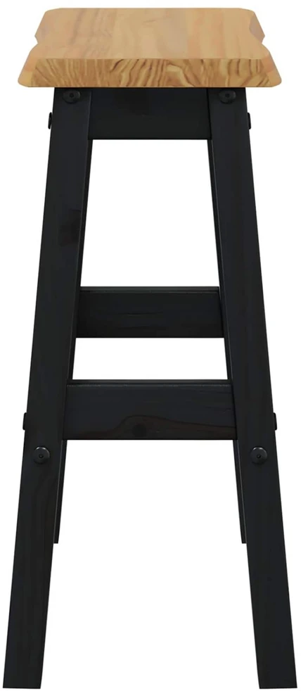 Aukštas baro suolas EKAI 2 vnt. Juoda 40 x 29 x 63 cm