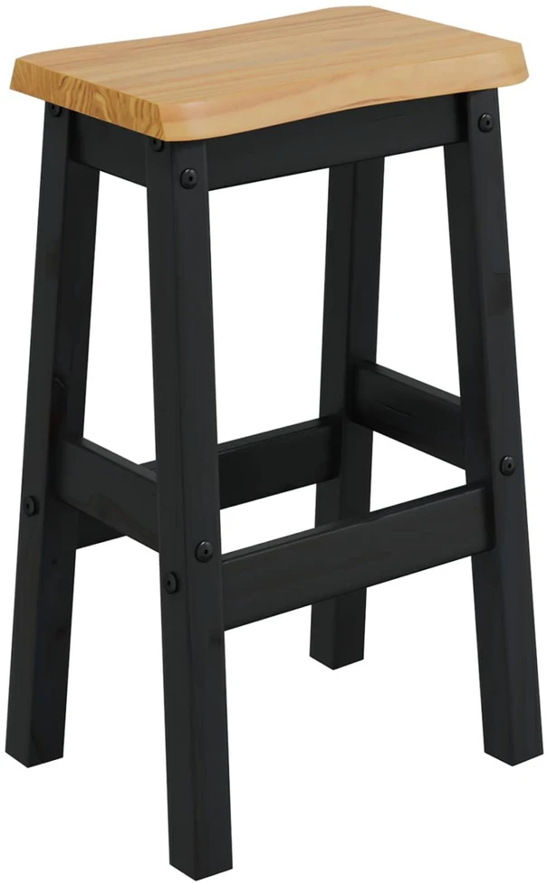 Aukštas baro suolas EKAI 2 vnt. Juoda 40 x 29 x 63 cm