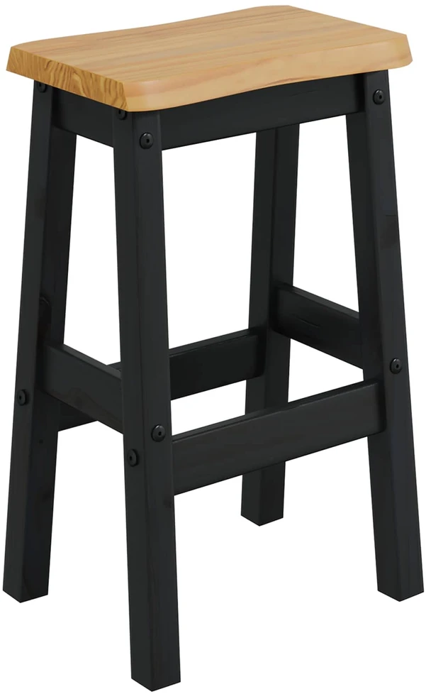 Aukštas baro suolas EKAI 2 vnt. Juoda 40 x 29 x 63 cm