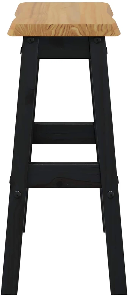 Aukštas baro suolas EKAI 2 vnt. Juoda 40 x 29 x 63 cm