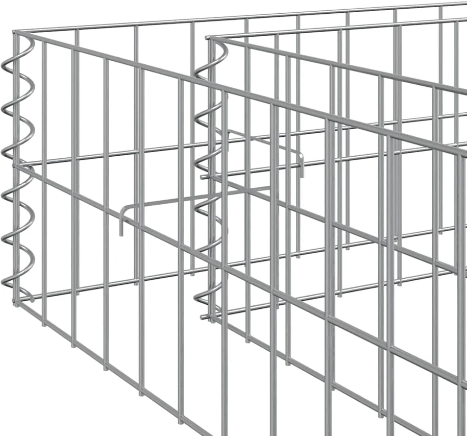 Aukštas gabiono lovelis, 300x100x20cm, galvanizuotas plienas