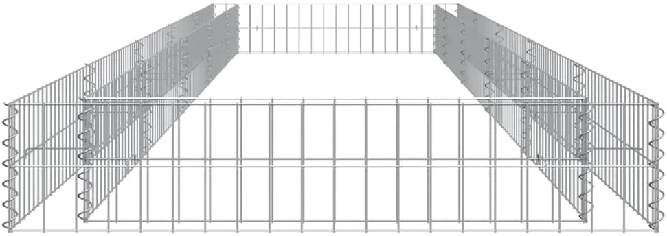 Aukštas gabiono lovelis, 500x100x20cm, galvanizuotas plienas