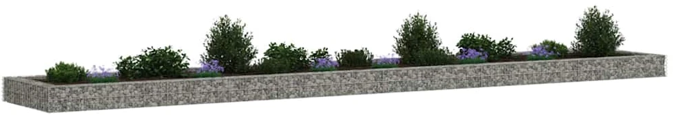 Aukštas gabiono lovelis, 600x100x20cm, galvanizuotas plienas