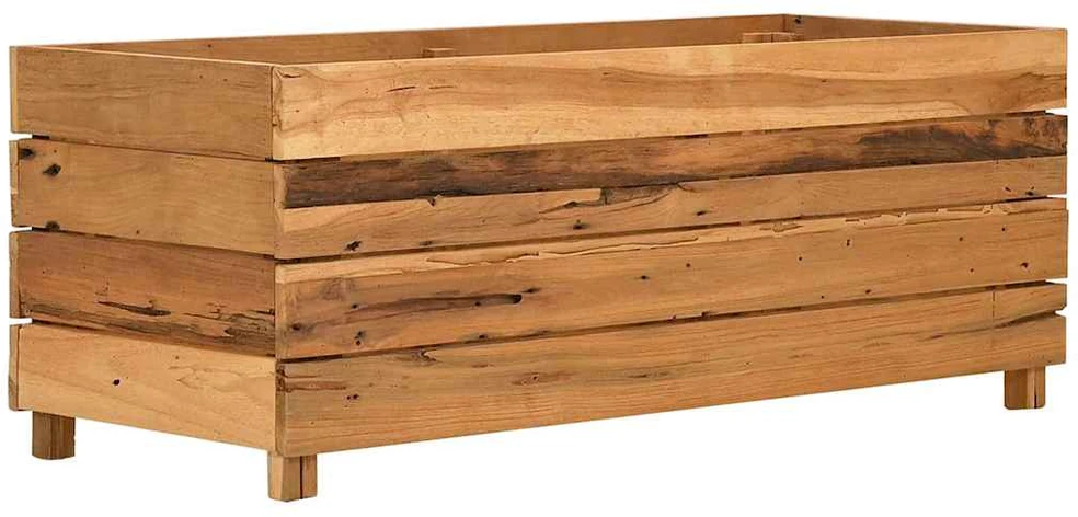 Aukštas lovelis, 100x40x38cm, perdirbtas tikmedis ir plienas