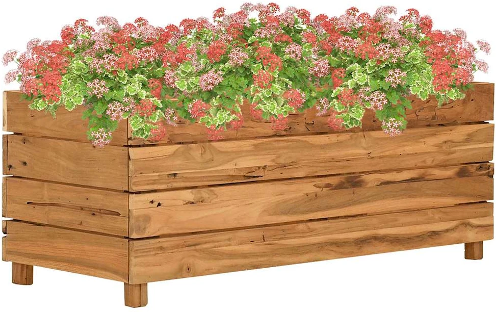 Aukštas lovelis, 100x40x38cm, perdirbtas tikmedis ir plienas