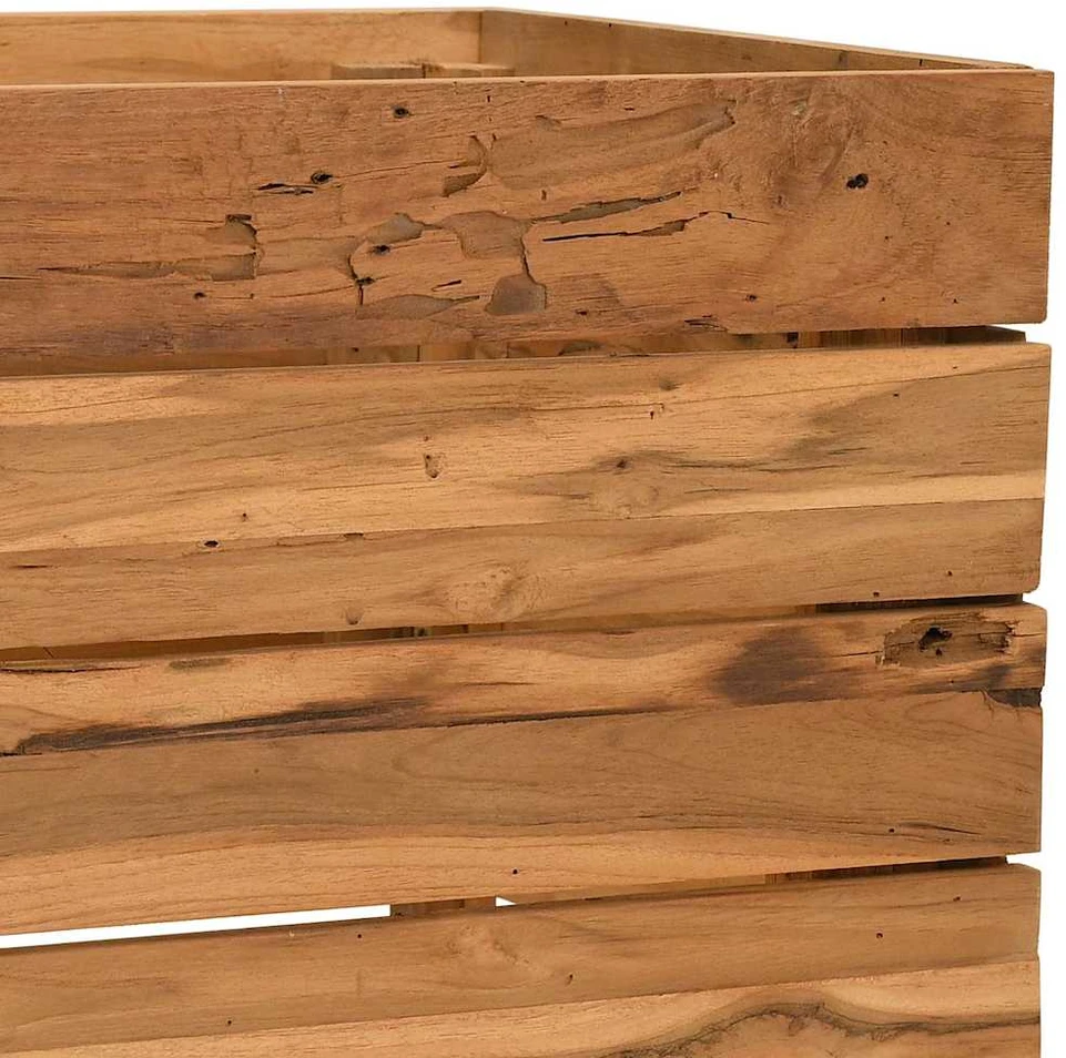 Aukštas lovelis, 100x40x38cm, perdirbtas tikmedis ir plienas