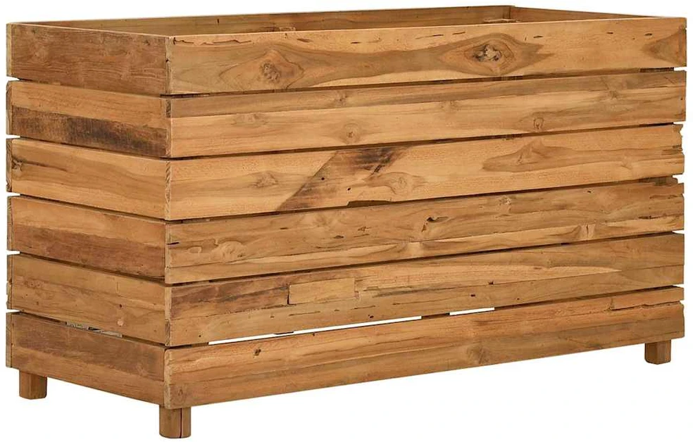 Aukštas lovelis, 100x40x55cm, perdirbtas tikmedis ir plienas