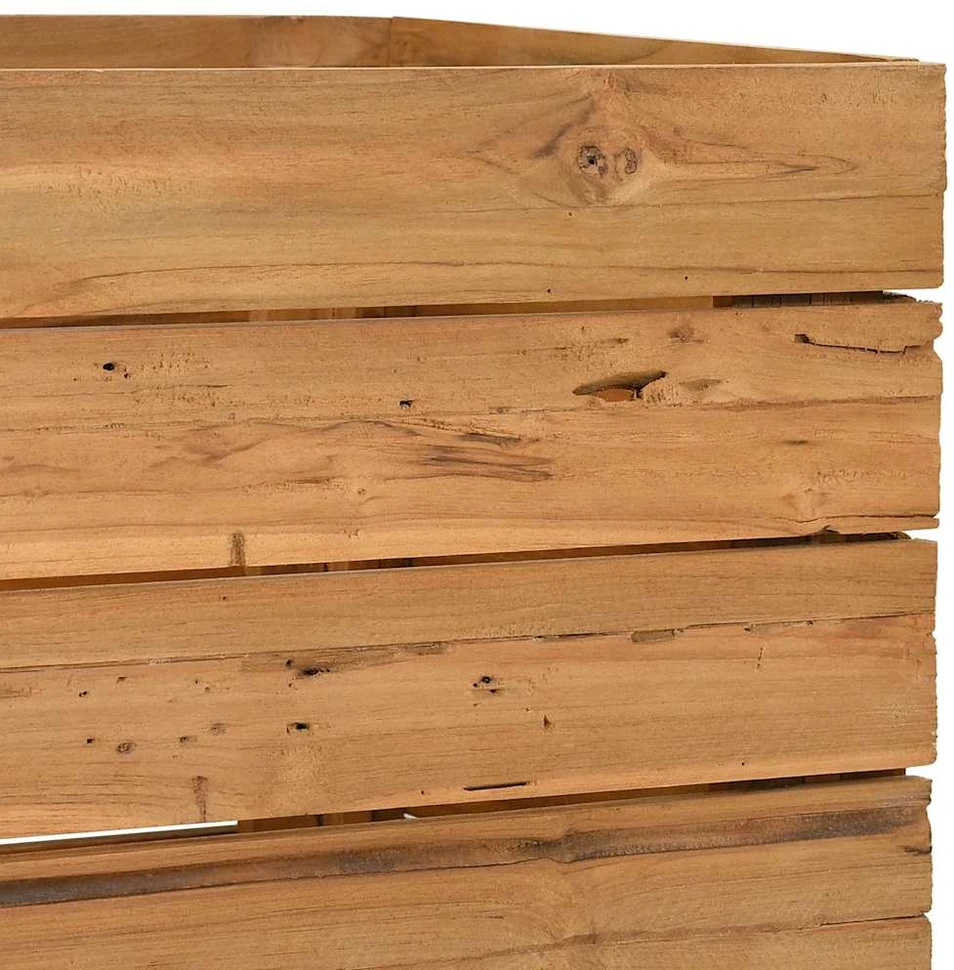 Aukštas lovelis, 100x40x55cm, perdirbtas tikmedis ir plienas