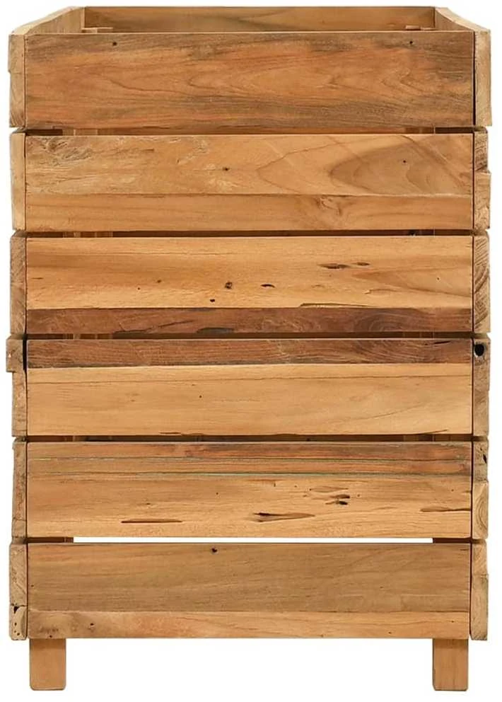 Aukštas lovelis, 100x40x55cm, perdirbtas tikmedis ir plienas