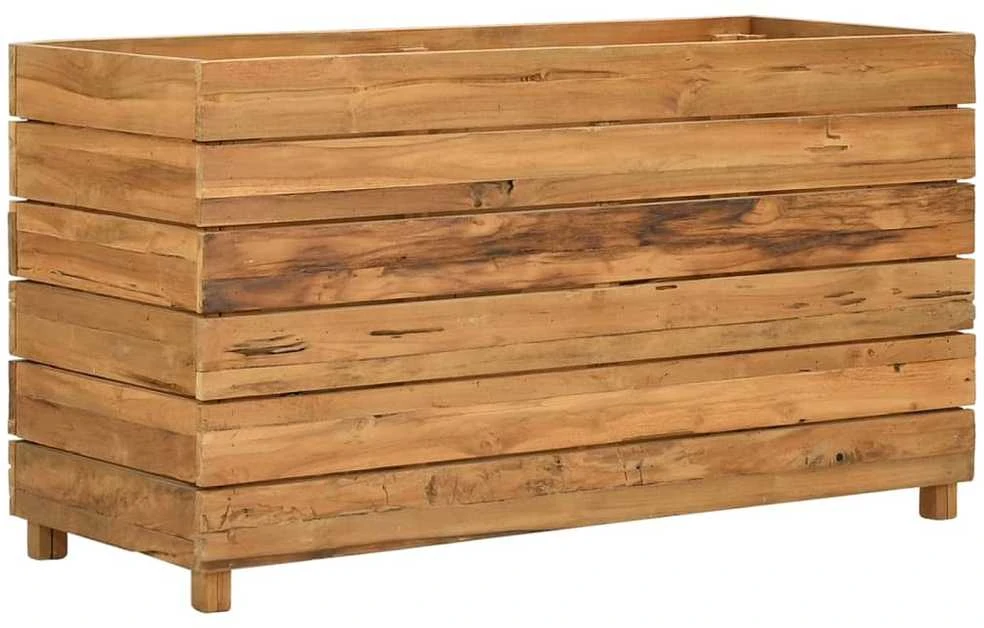 Aukštas lovelis, 100x40x55cm, perdirbtas tikmedis ir plienas