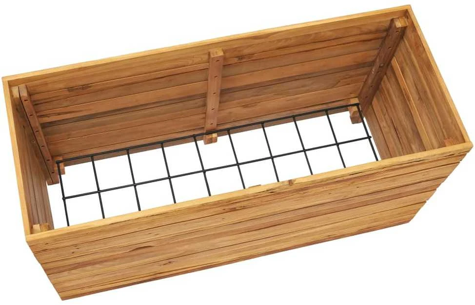 Aukštas lovelis, 100x40x55cm, perdirbtas tikmedis ir plienas