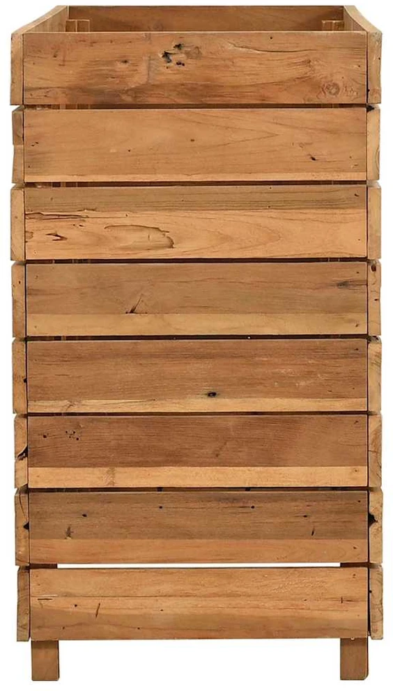 Aukštas lovelis, 100x40x72cm, perdirbtas tikmedis ir plienas