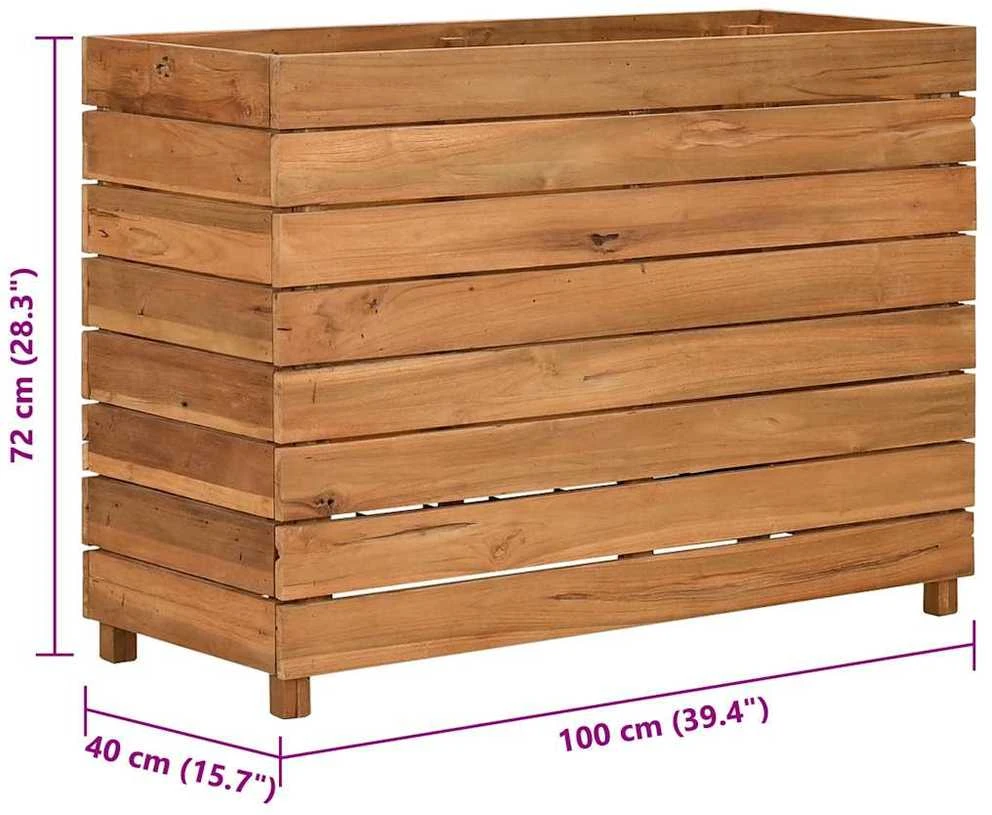 Aukštas lovelis, 100x40x72cm, perdirbtas tikmedis ir plienas
