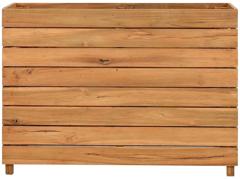 Aukštas lovelis, 100x40x72cm, perdirbtas tikmedis ir plienas