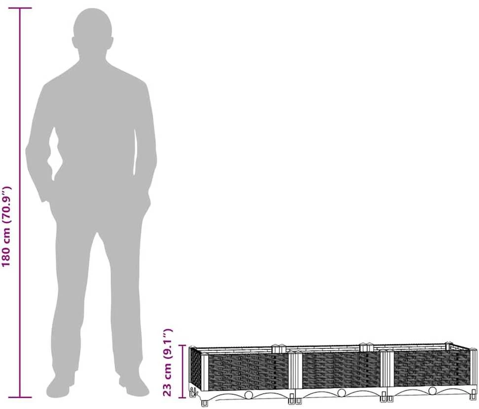 Aukštas lovelis, 120x40x23cm, polipropilenas