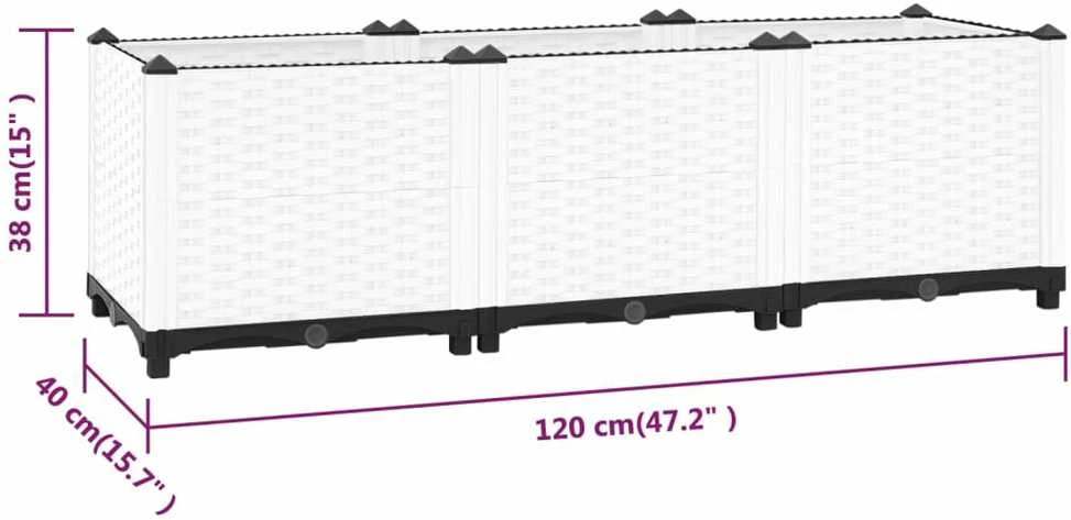Aukštas lovelis, 120x40x38 cm, polipropilenas